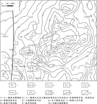 说明: E:\贵州织金洞世界地质公园申报材料编制2013-04-26\2013-07-28生成图件\织金洞地形地质图.jpg