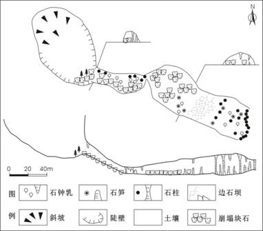 说明: E:\贵州织金洞世界地质公园申报材料编制2013-04-26\2013-07-28生成图件\夹岩洞天坑平面-剖面图.jpg